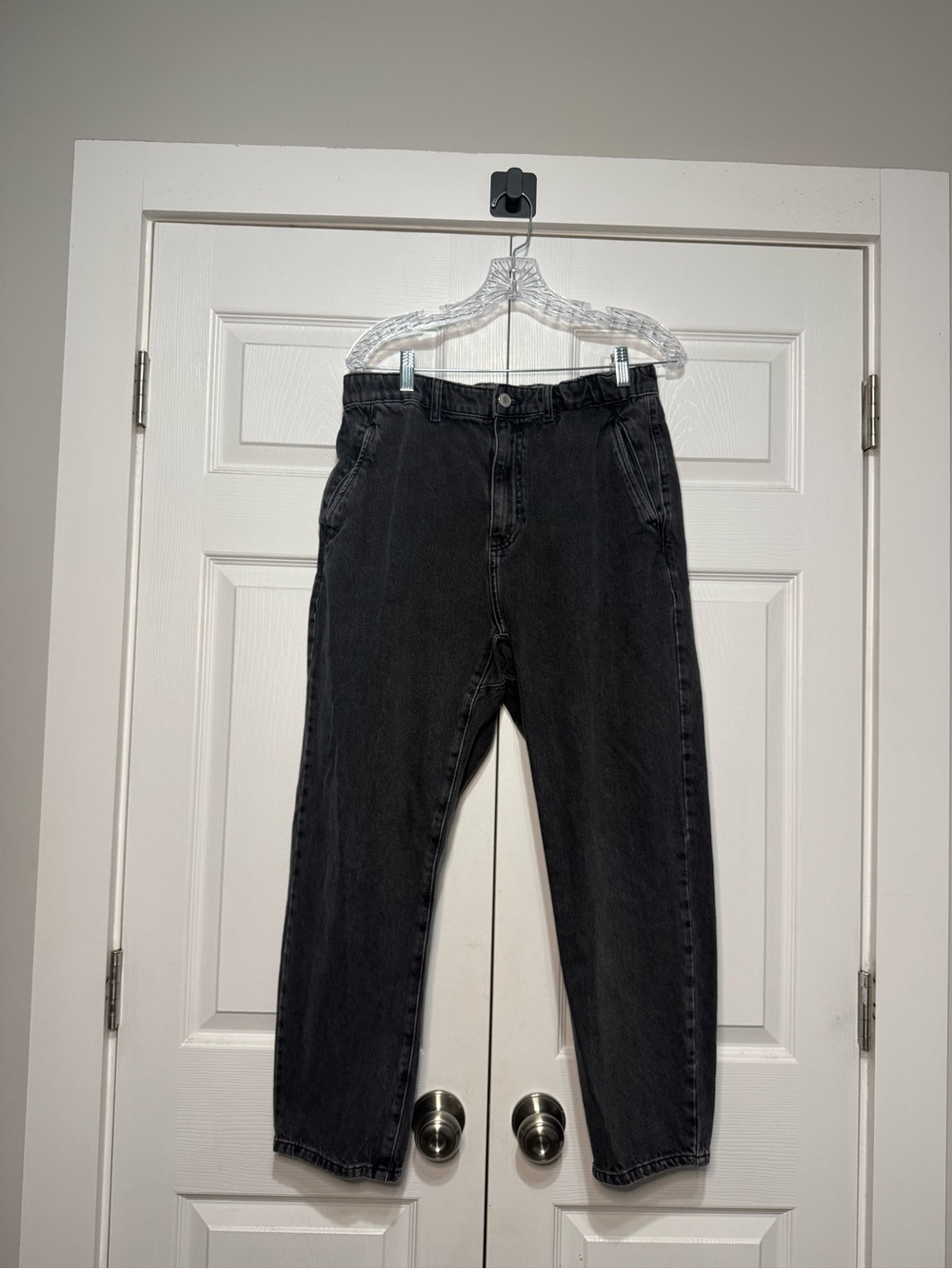Zara Charcoal Elastic-Waist Jeans 32/28